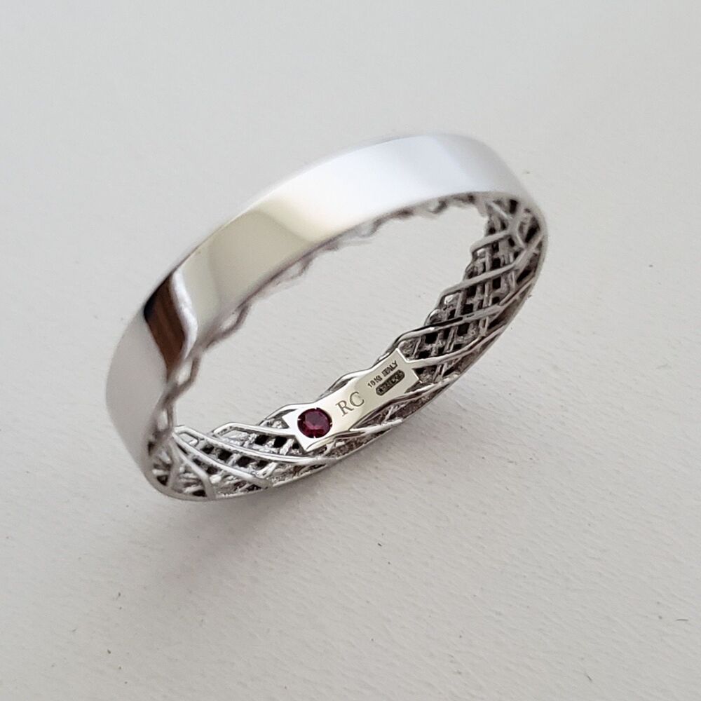 Roberto Coin 18K White Gold Golden Gate Ring 6.5